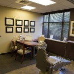 Patient room with dental chair